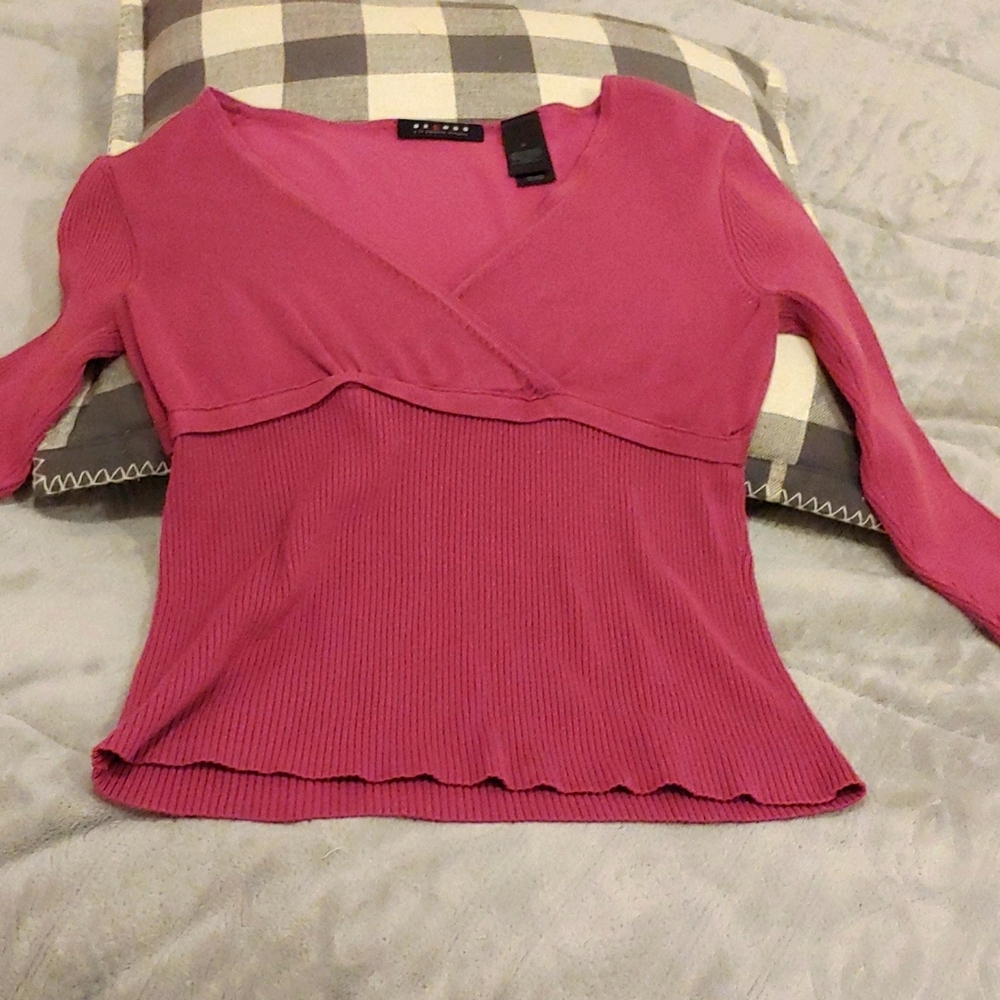 Purple-Pink Long Sleeve with Chest Overlap